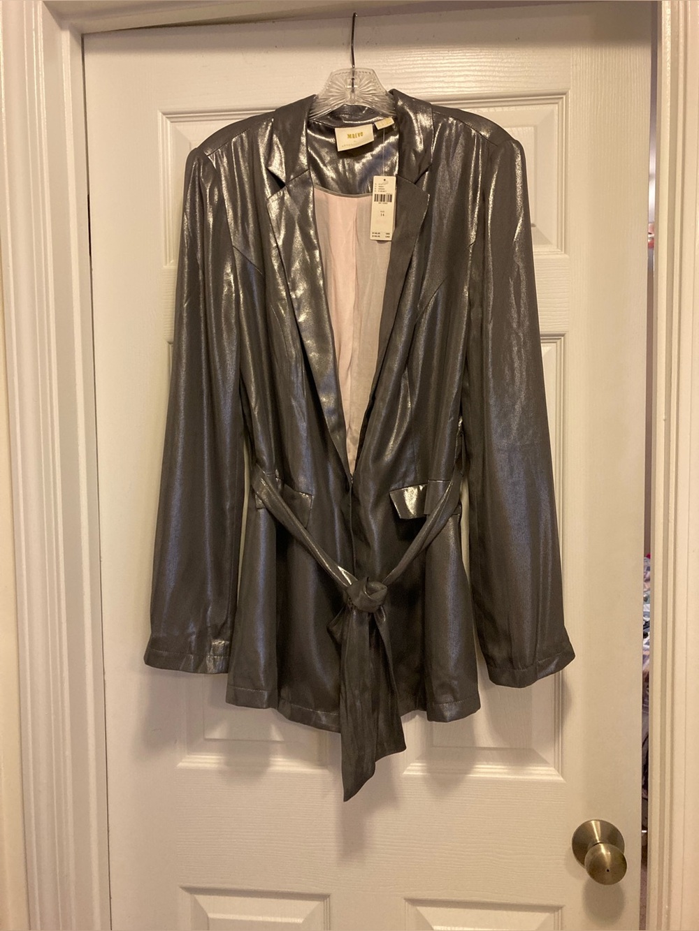 Anthropologie Zada metallic blazer